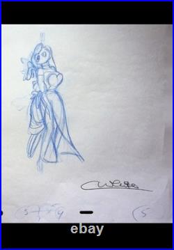 Who Framed Roger Rabbit 1988 Production Signed Colin Hand-Drawn Pencil #WC