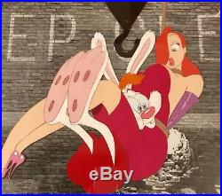 Who Framed Roger Rabbit Production Cel With B&W Background Framed Disney