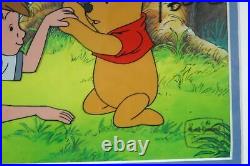 Winnie Pooh Christopher Robin Disney production cel Signed Jim Cummings