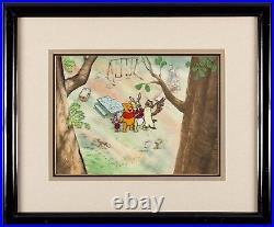 Winnie Pooh original production cel Key Master Background painted obg Disney