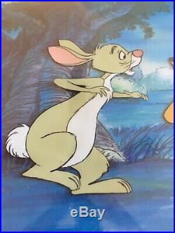 Winnie The Pooh and Rabbit Production Animation Cel Walt Disney
