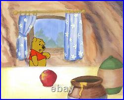 Winnie the Pooh Original Production Cel with Matching Original Production Drawing