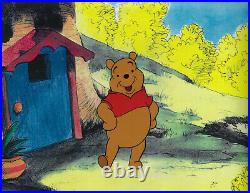 Winnie the Pooh Original Production Cel with Printed Background