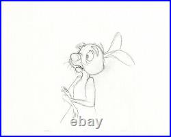 Winnie the Pooh Rabbit Walt Disney Production Animation Cel Drawing b3208