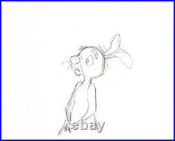 Winnie the Pooh Rabbit Walt Disney Production Animation Cel Drawing b3209
