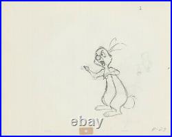 Winnie the Pooh Rabbit Walt Disney Production Animation Cel Drawing b3231