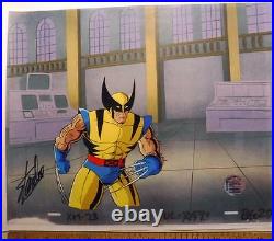 Wolverine original PRODUCTION cel hand signed STAN LEE COA MARVEL painted w3